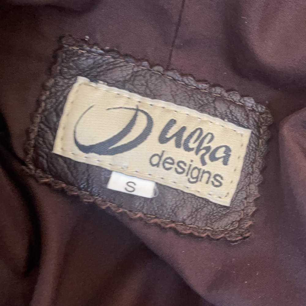 Vintage leather jacket Persian lamb trim - Picture 11 of 12